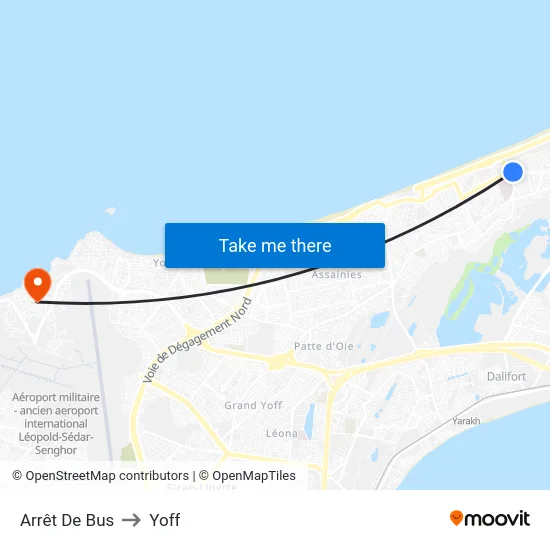 Arrêt De Bus to Yoff map