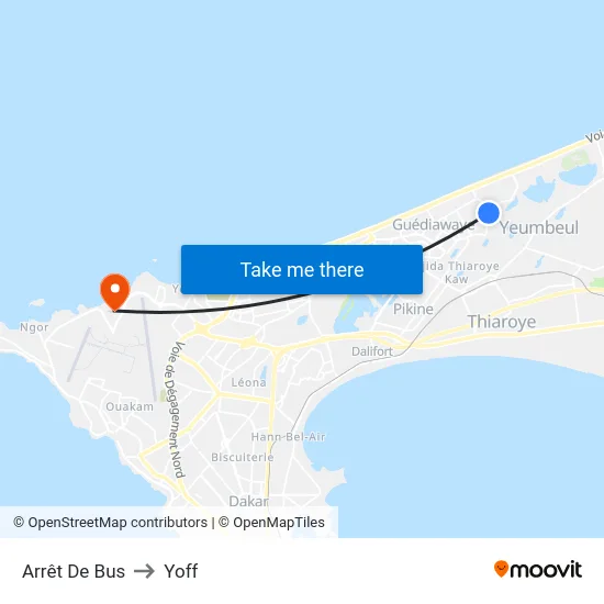 Arrêt De Bus to Yoff map