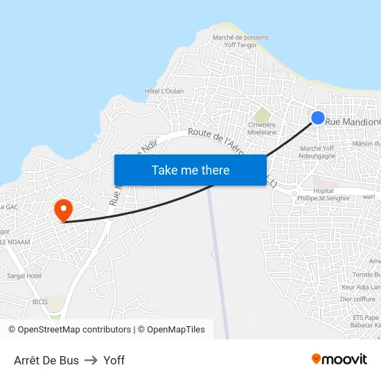 Arrêt De Bus to Yoff map