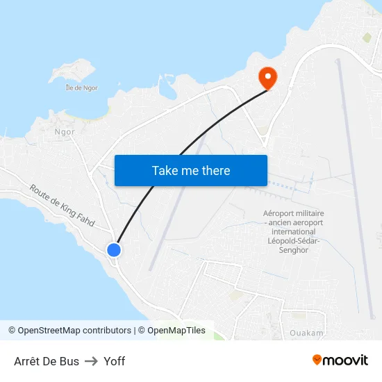 Arrêt De Bus to Yoff map
