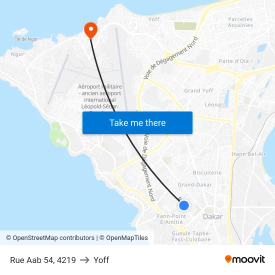 Rue Aab 54, 4219 to Yoff map