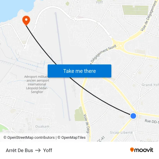 Arrêt De Bus to Yoff map
