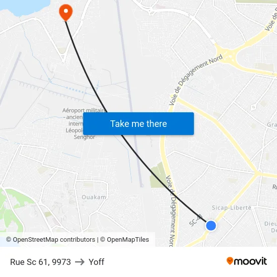 Rue Sc 61, 9973 to Yoff map