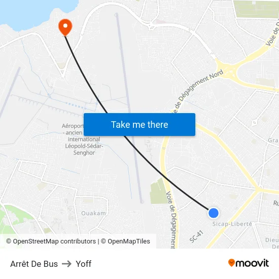 Arrêt De Bus to Yoff map