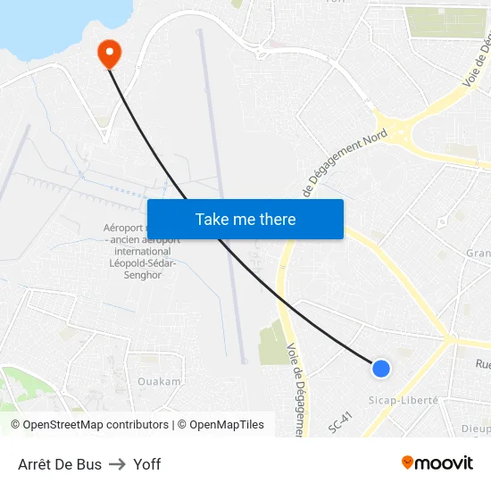 Arrêt De Bus to Yoff map