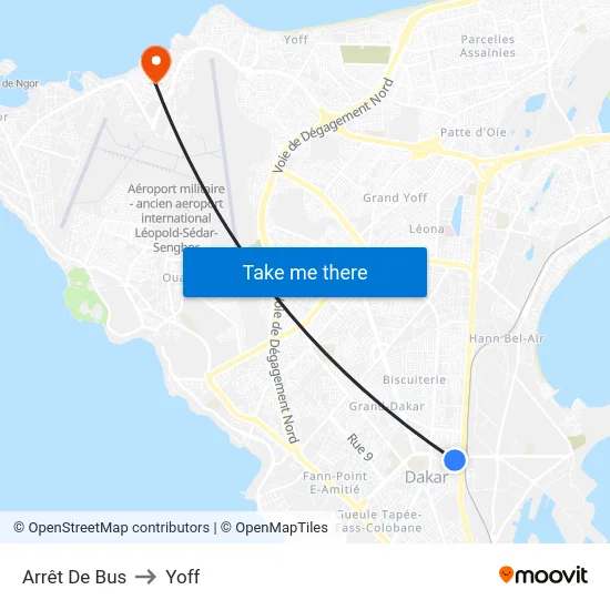 Arrêt De Bus to Yoff map