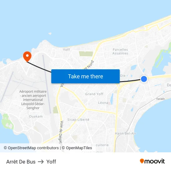 Arrêt De Bus to Yoff map