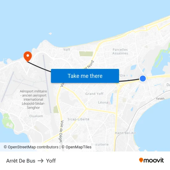 Arrêt De Bus to Yoff map