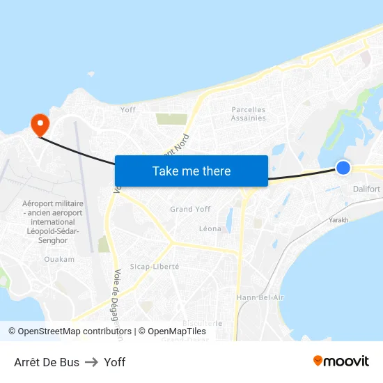 Arrêt De Bus to Yoff map