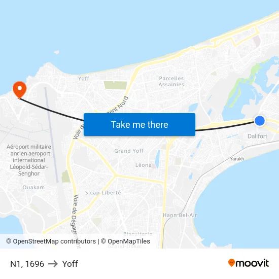 N1, 1696 to Yoff map