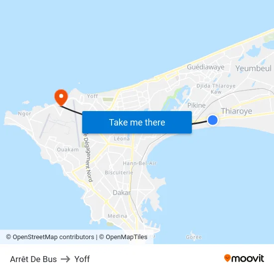 Arrêt De Bus to Yoff map