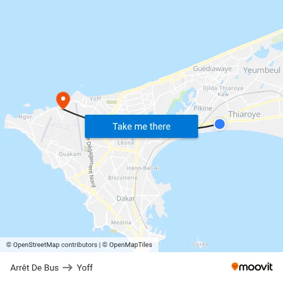 Arrêt De Bus to Yoff map