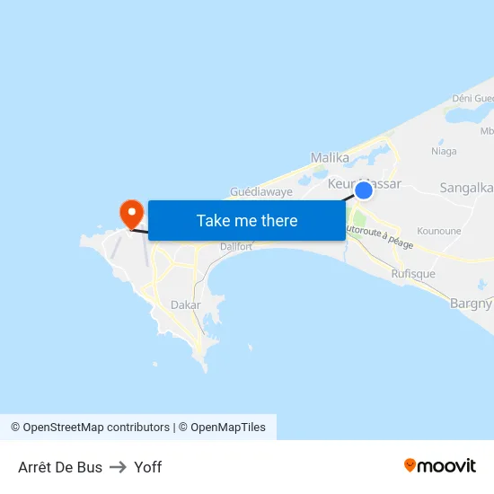 Arrêt De Bus to Yoff map