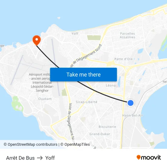 Arrêt De Bus to Yoff map