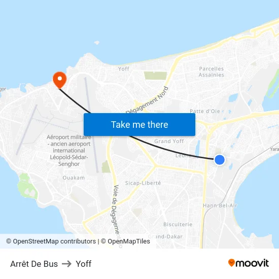 Arrêt De Bus to Yoff map