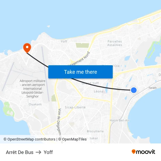 Arrêt De Bus to Yoff map