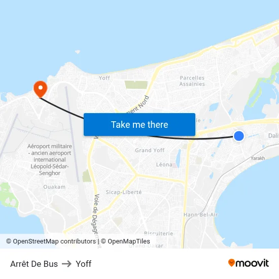 Arrêt De Bus to Yoff map