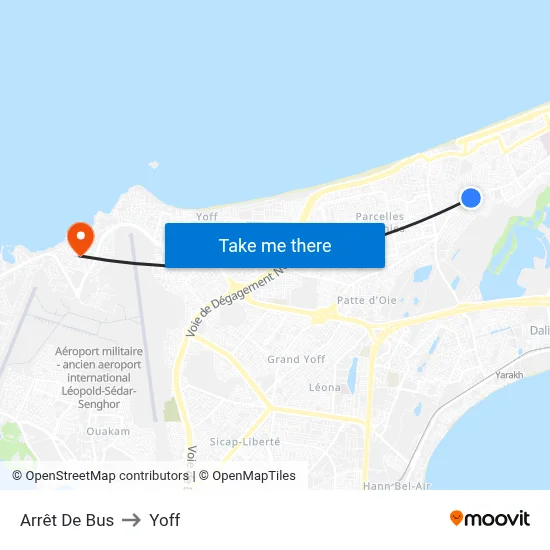 Arrêt De Bus to Yoff map