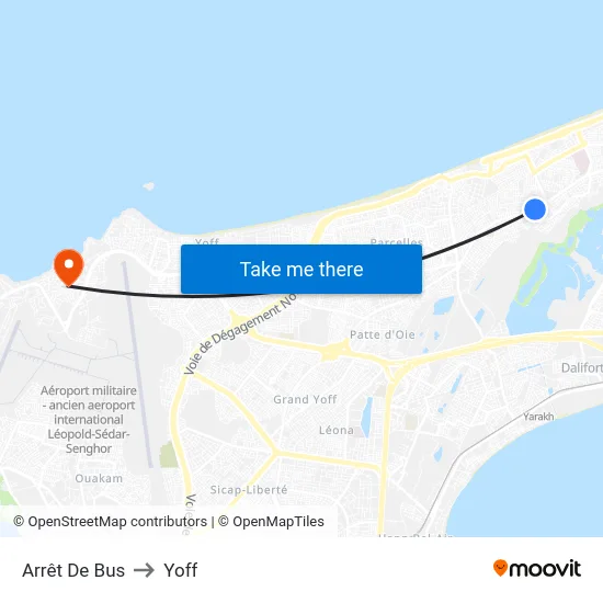 Arrêt De Bus to Yoff map