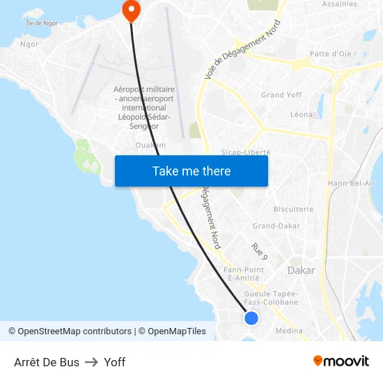 Arrêt De Bus to Yoff map