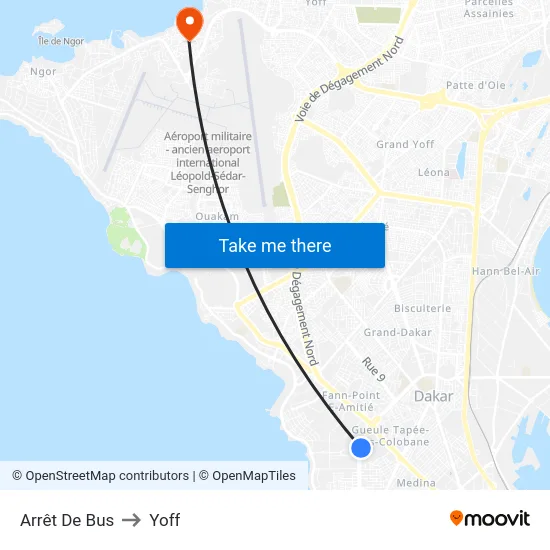 Arrêt De Bus to Yoff map