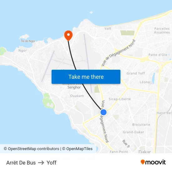 Arrêt De Bus to Yoff map