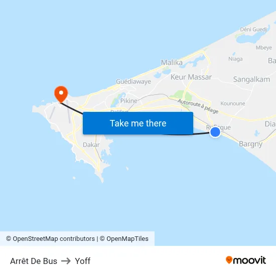 Arrêt De Bus to Yoff map