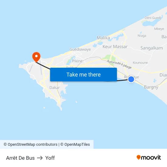 Arrêt De Bus to Yoff map