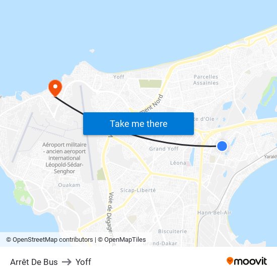 Arrêt De Bus to Yoff map