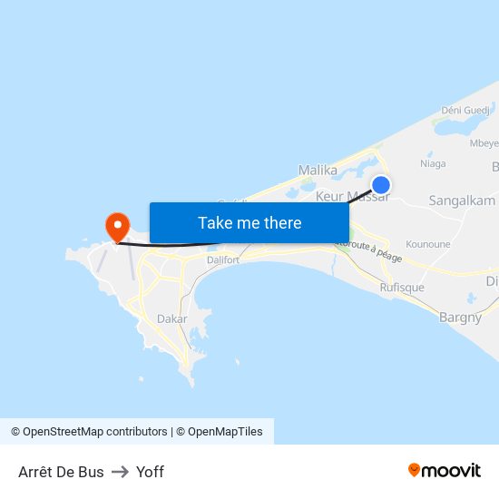 Arrêt De Bus to Yoff map