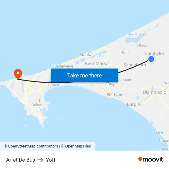 Arrêt De Bus to Yoff map