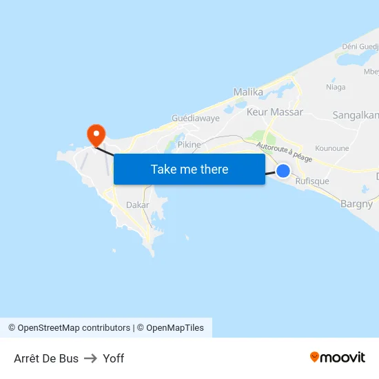 Arrêt De Bus to Yoff map