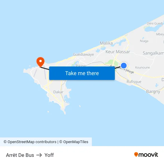 Arrêt De Bus to Yoff map