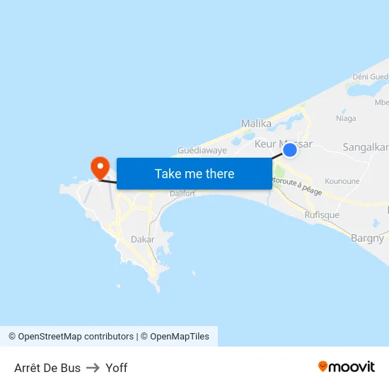 Arrêt De Bus to Yoff map