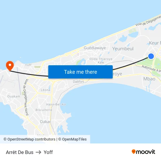 Arrêt De Bus to Yoff map
