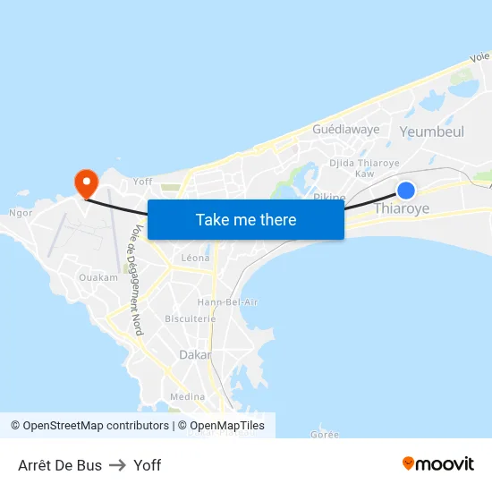 Arrêt De Bus to Yoff map