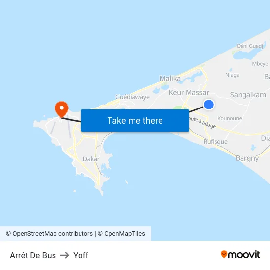 Arrêt De Bus to Yoff map