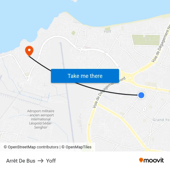 Arrêt De Bus to Yoff map