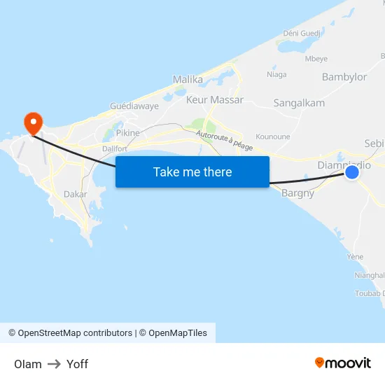 Olam to Yoff map