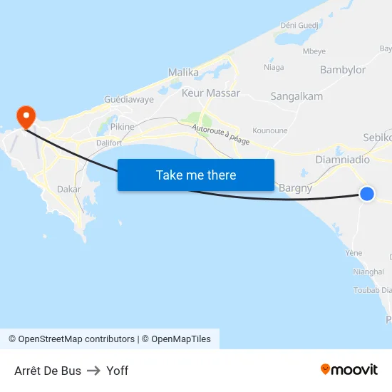 Arrêt De Bus to Yoff map