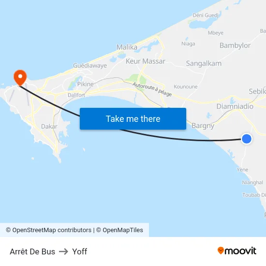 Arrêt De Bus to Yoff map