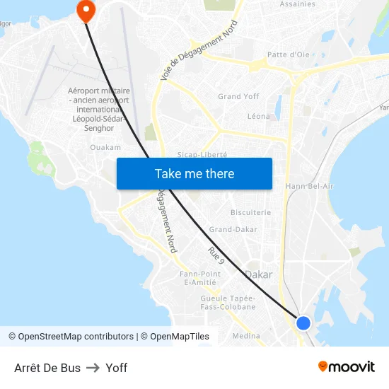 Arrêt De Bus to Yoff map