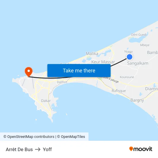 Arrêt De Bus to Yoff map