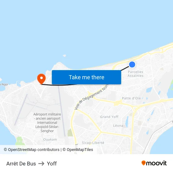 Arrêt De Bus to Yoff map
