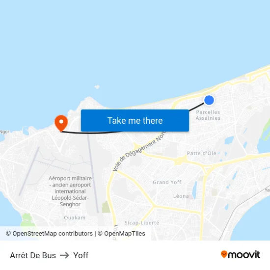 Arrêt De Bus to Yoff map