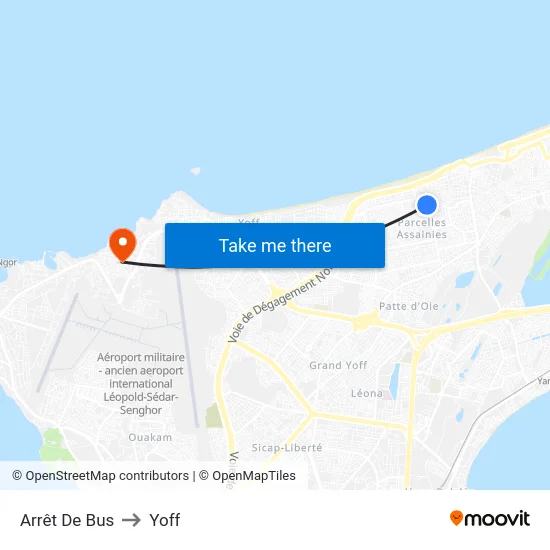 Arrêt De Bus to Yoff map