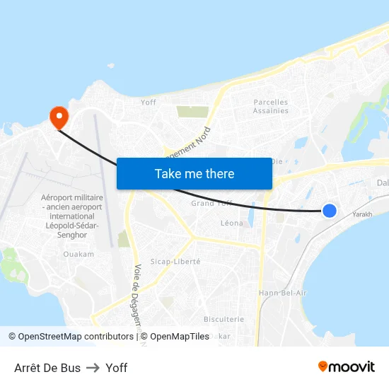 Arrêt De Bus to Yoff map