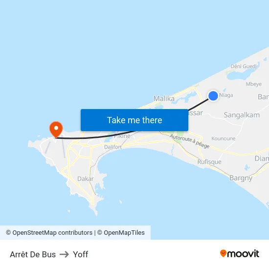 Arrêt De Bus to Yoff map