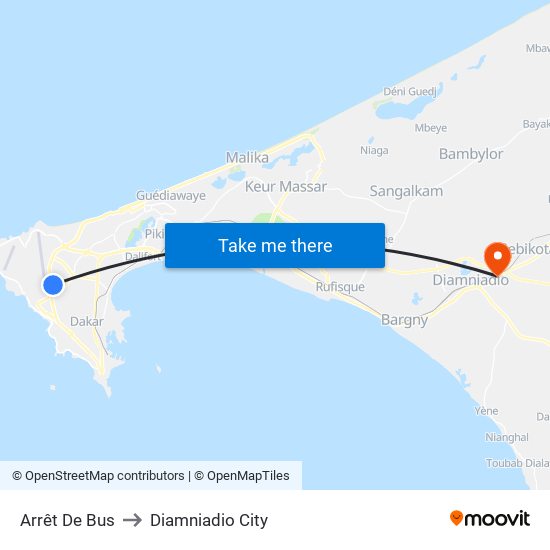 Arrêt De Bus to Diamniadio City map