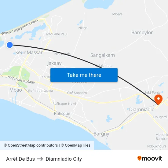 Arrêt De Bus to Diamniadio City map